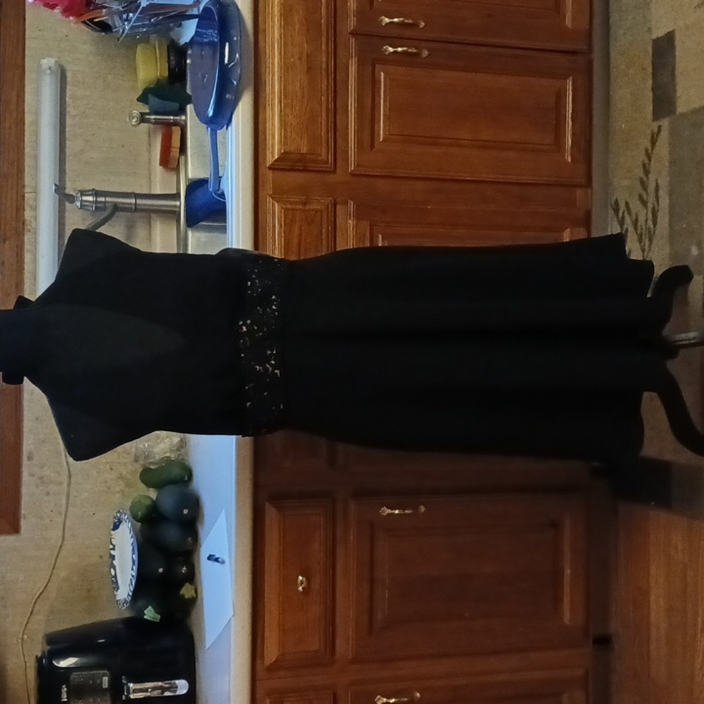 Black midi dress size 14
